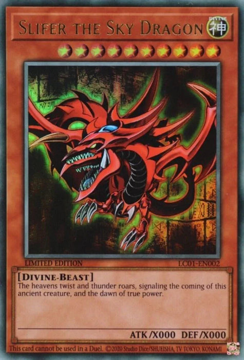 Slifer the Sky Dragon (25th Anniversary) [LC01-EN002] Ultra Rare - for just $0.30! 