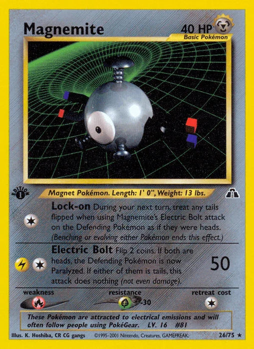 Magnemite (26/75) [Neo Discovery 1st Edition] - for just $3.95! 