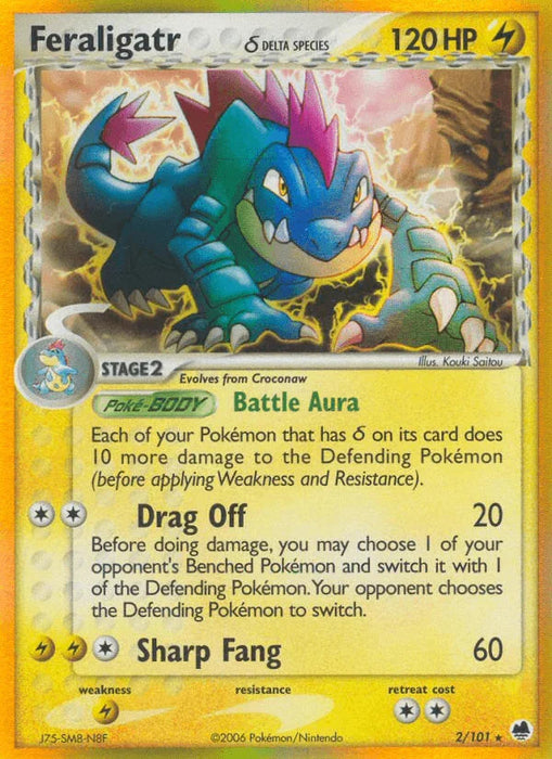 Feraligatr (2/101) (Delta Species) [EX: Dragon Frontiers] - for just $27.75! 