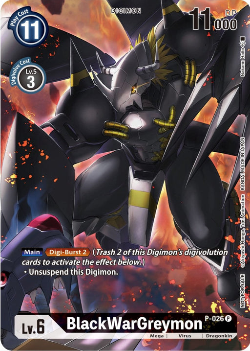 BlackWarGreymon [P-026] (Winner Pack Across Time) [Promotional Cards] - Just $0.35! Shop now at Retro Gaming of Denver