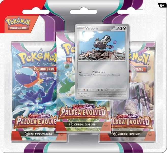 Pokemon: Scarlet & Violet - Paldea Evolved 3-Booster Blister Pack - Varoom - for just $14.99! 