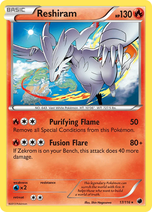 Reshiram (17/116) [Black & White: Plasma Freeze] - for just $2.85! 