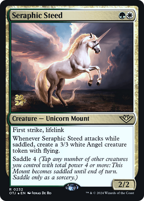 Seraphic Steed (PRE-232) - Outlaws of Thunder Junction Promos Foil - for just $0.17! 