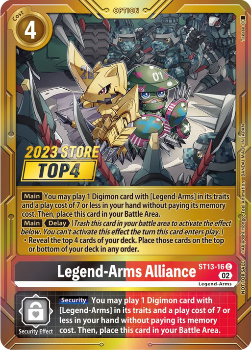 Legend-Arms Alliance [ST13-16] (2023 Store Top 4) [Starter Deck: Ragnaloardmon Promos] - Just $0.15! Shop now at Retro Gaming of Denver