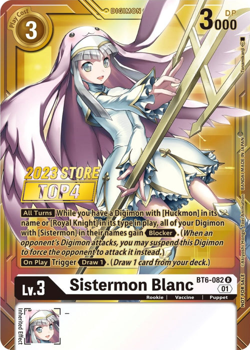 Sistermon Blanc [BT6-082] (2023 Store Top 4) [Double Diamond Promos] - Just $0.90! Shop now at Retro Gaming of Denver