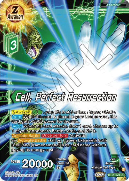 Cell, Perfect Resurrection (BT21-070) [Wild Resurgence] - for just $0.10! 