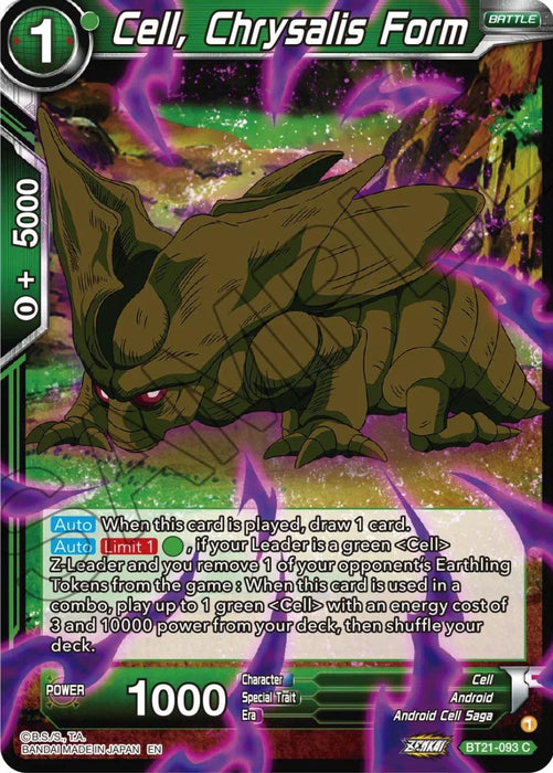 Cell, Chrysalis Form (BT21-093) [Wild Resurgence] - for just $0.10! 