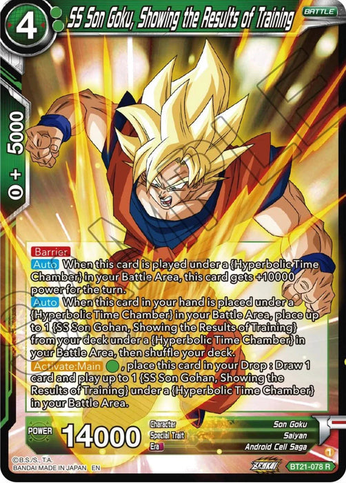 SS Son Goku, Showing the Results of Training (BT21-078) [Wild Resurgence] - for just $0.10! 