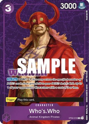 Who's.Who (Tournament Pack Vol. 3) [Winner] (ST04-010) - One Piece Promotion Cards Foil - for just $1.95! 