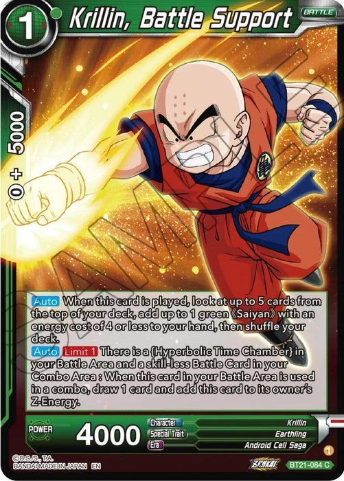 Krillin, Battle Support (BT21-084) [Wild Resurgence] - for just $0.10! 