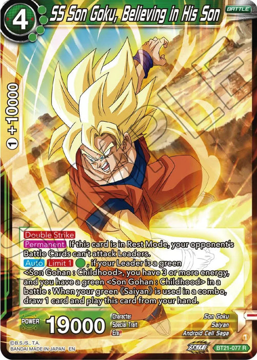 SS Son Goku, Believing in His Son (BT21-077) [Wild Resurgence] - for just $0.10! 