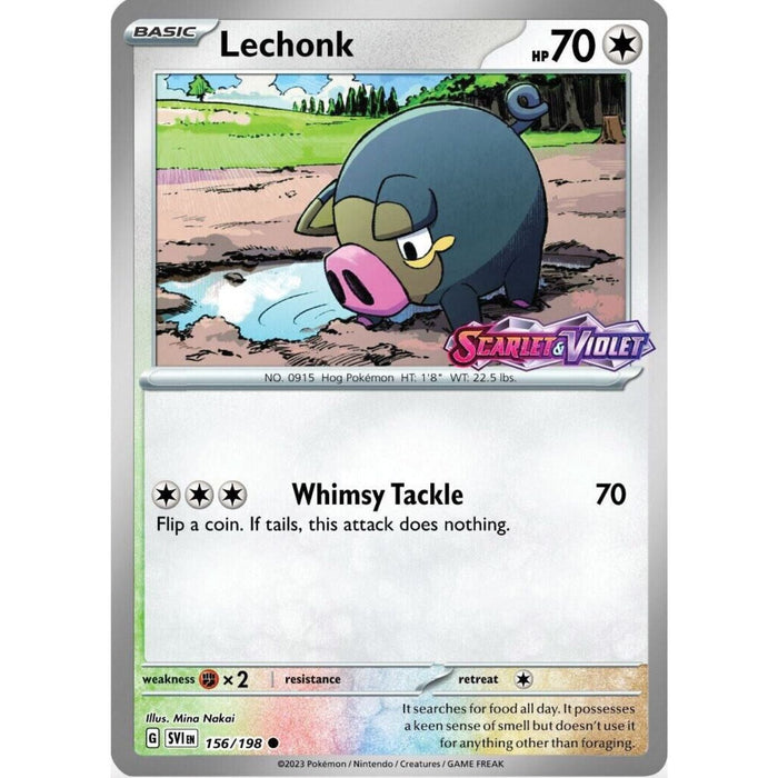 Lechonk (156/198) (Best Buy Promo) [Scarlet & Violet: Base Set] - Just $0.80! Shop now at Retro Gaming of Denver