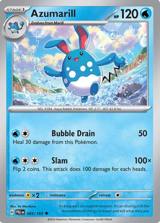 Azumarill 045/193 - SV02 Paldea Evolved - for just $0.05! 