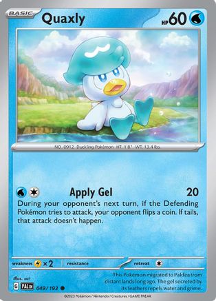 Quaxly 049/193 - SV02 Paldea Evolved - for just $0.08! 