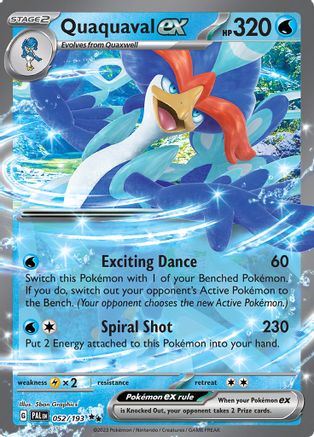Quaquaval ex 052/193 - SV02 Paldea Evolved Holofoil - for just $0.62! 