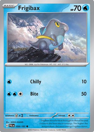Frigibax 058/193 - SV02 Paldea Evolved - for just $0.05! 