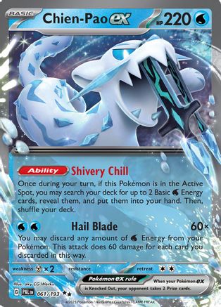 Chien-Pao ex 061/193 - SV02 Paldea Evolved Holofoil - for just $0.40! 