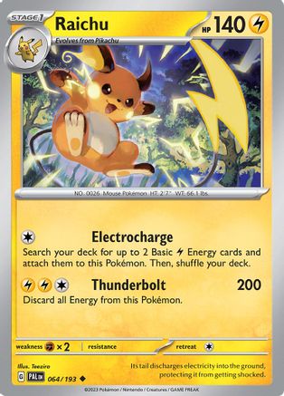 Raichu 064/193 - SV02 Paldea Evolved - for just $0.10! 