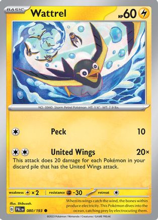 Wattrel 080/193 - SV02 Paldea Evolved - for just $0.07! 