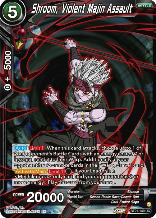 Shroom, Violent Majin Assault (BT21-140) [Wild Resurgence] - for just $0.10! 