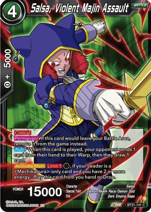 Salsa, Violent Majin Assault (BT21-141) [Wild Resurgence] - for just $0.10! 