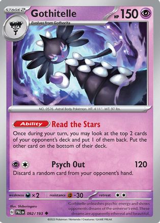 Gothitelle 092/193 - SV02 Paldea Evolved - for just $0.05! 