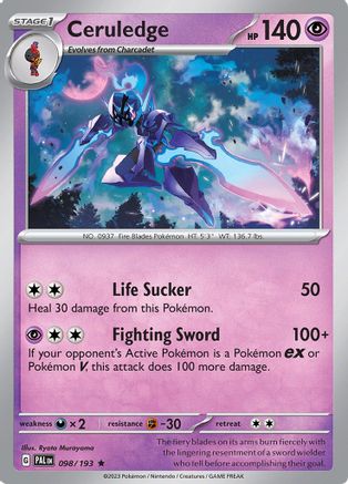 Ceruledge 098/193 - SV02 Paldea Evolved Holofoil - for just $0.08! 