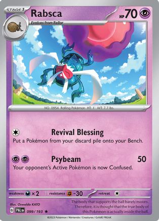 Rabsca 099/193 - SV02 Paldea Evolved Holofoil - for just $0.05! 