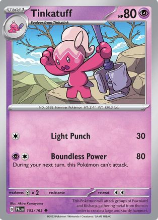Tinkatuff 103/193 - SV02 Paldea Evolved - for just $0.08! 