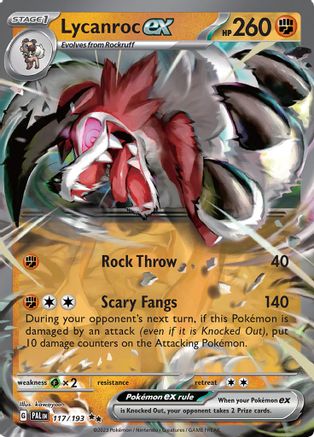 Lycanroc ex 117/193 - SV02 Paldea Evolved Holofoil - for just $0.56! 