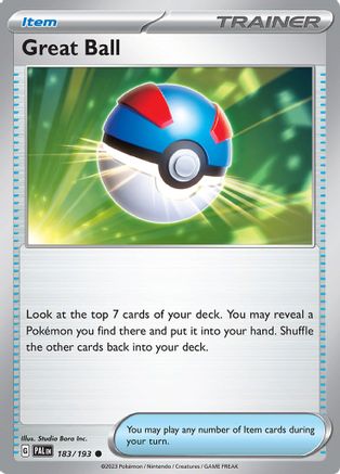 Great Ball 183/193 - SV02 Paldea Evolved - for just $0.05! 