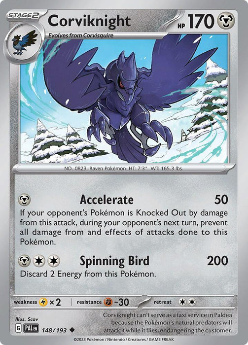 Corviknight (148/193) [Scarlet & Violet: Paldea Evolved] - for just $0.10! 
