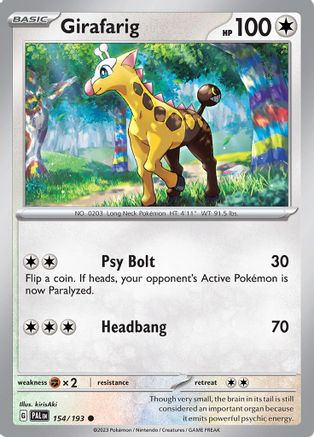 Girafarig 154/193 - SV02 Paldea Evolved - for just $0.08! 