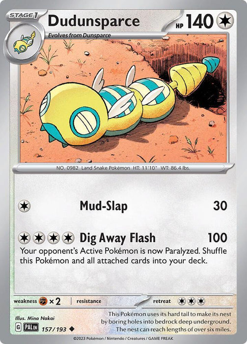 Dudunsparce (157/193) [Scarlet & Violet: Paldea Evolved] - for just $0.10! 