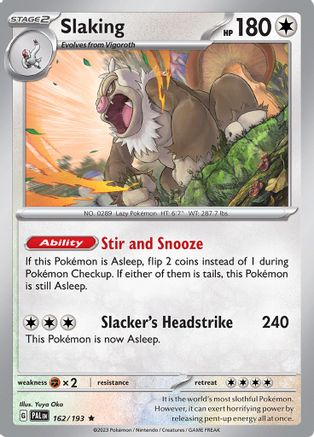 Slaking 162/193 - SV02 Paldea Evolved Holofoil - for just $0.05! 