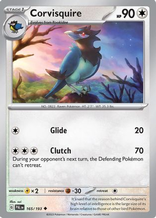 Corvisquire 165/193 - SV02 Paldea Evolved - for just $0.05! 