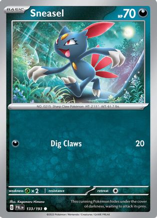 Sneasel 133/193 - SV02 Paldea Evolved - for just $0.05! 