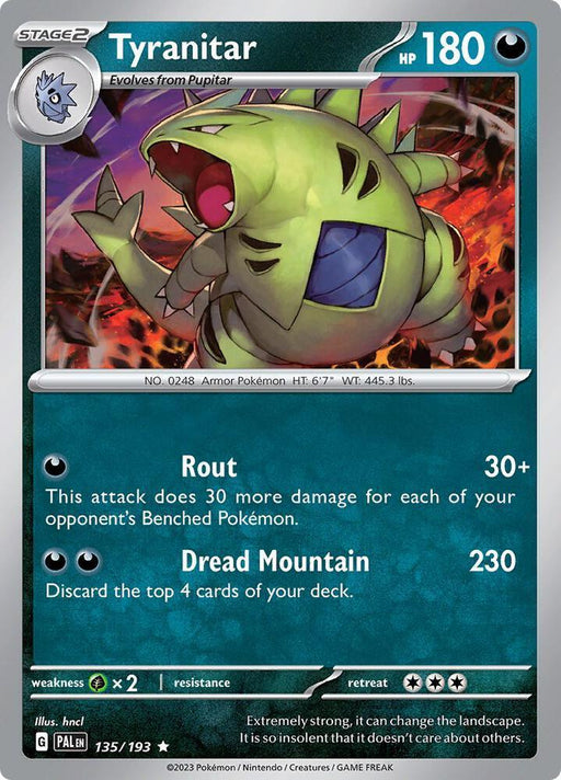 Tyranitar (135/193) [Scarlet & Violet: Paldea Evolved] - for just $0.10! 