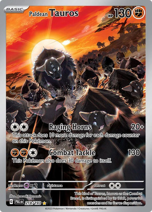 Paldean Tauros (218/193) [Scarlet & Violet: Paldea Evolved] - for just $6.95! 