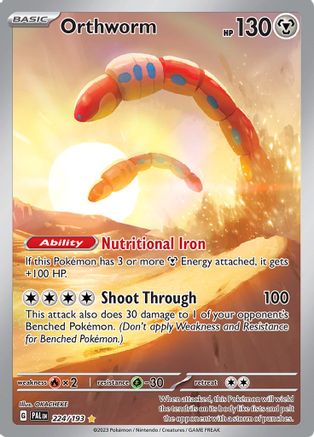 Orthworm 224/193 - SV02 Paldea Evolved Holofoil - for just $3.24! 