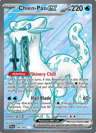 Chien-Pao ex 236/193 - SV02 Paldea Evolved Holofoil - for just $0.75! 