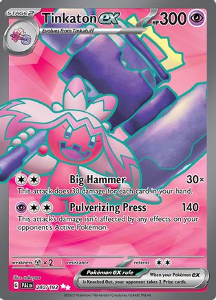 Tinkaton ex 240/193 - SV02 Paldea Evolved Holofoil - for just $4.42! 