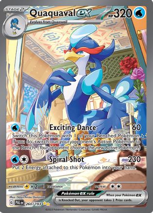 Quaquaval ex 260/193 - SV02 Paldea Evolved Holofoil - for just $6.69! 