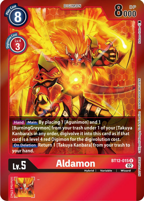 Aldamon [BT12-015] (Tamer Party -Special-) [Across Time Promos] - Just $0.09! Shop now at Retro Gaming of Denver