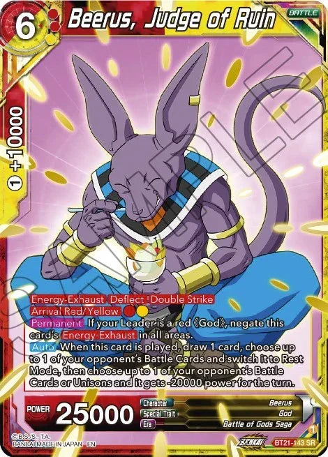 Beerus, Judge of Ruin (BT21-143) [Wild Resurgence] - for just $0.30! 
