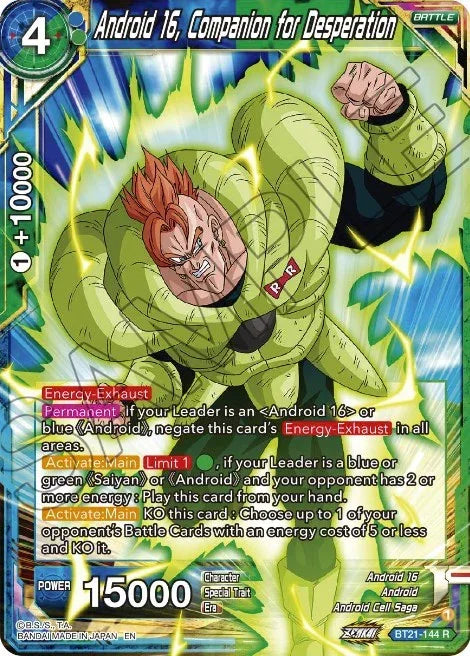 Android 16, Companion for Desperation (BT21-144) [Wild Resurgence] - for just $0.10! 