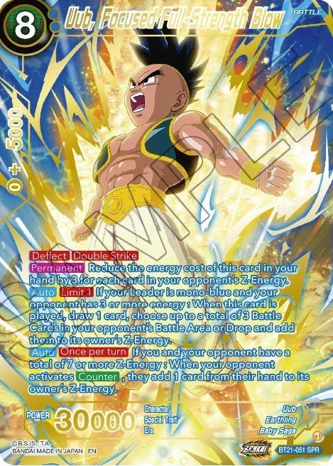 Uub, Focused Full-Strength Blow (SPR) (BT21-051) [Wild Resurgence] - for just $1.25! 