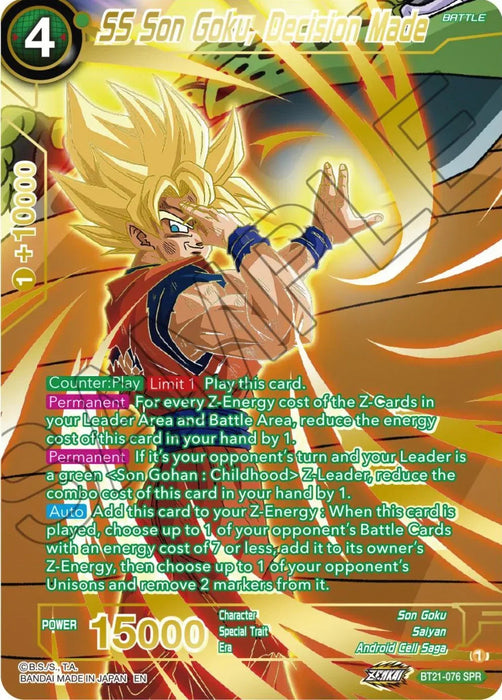 SS Son Goku, Decision Made (SPR) (BT21-076) [Wild Resurgence] - for just $2.40! 