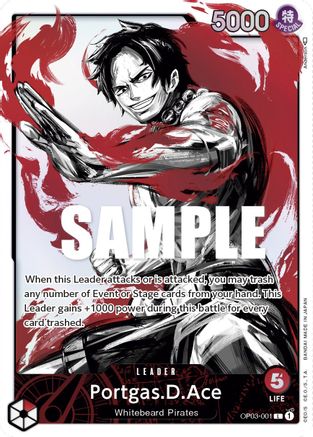 Portgas.D.Ace (Alternate Art) (OP03-001) - Pillars of Strength Foil - for just $39.40! 