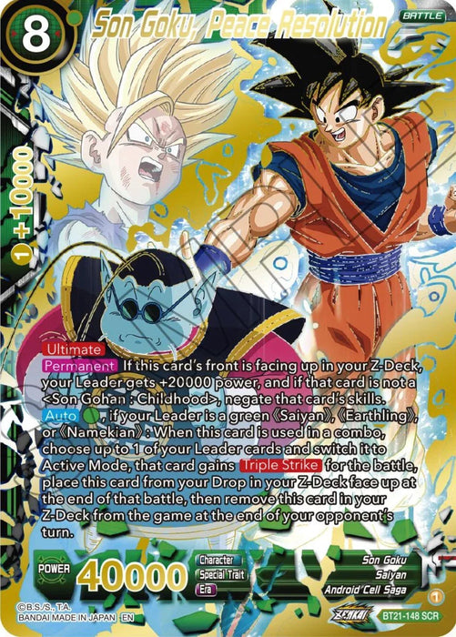Son Goku, Peace Resolution (BT21-148) [Wild Resurgence] - for just $22.20! 